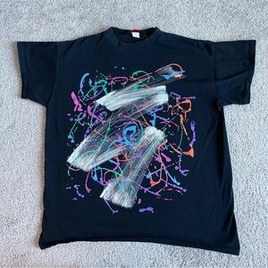 Vintage 90s Marika Abstract Art Single Stitch T Shirt Men's XL